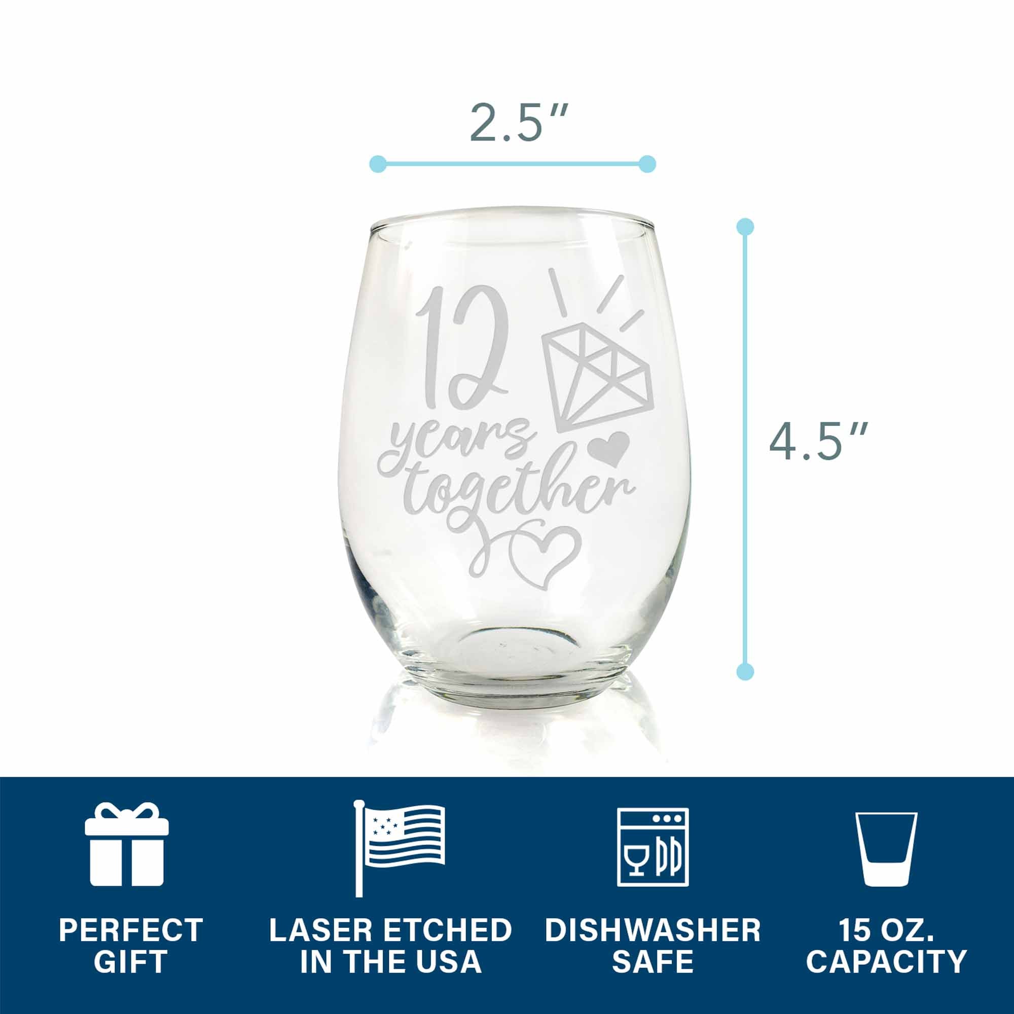 Stemless Wine Tumblers 12 Ounce Laser Engraved