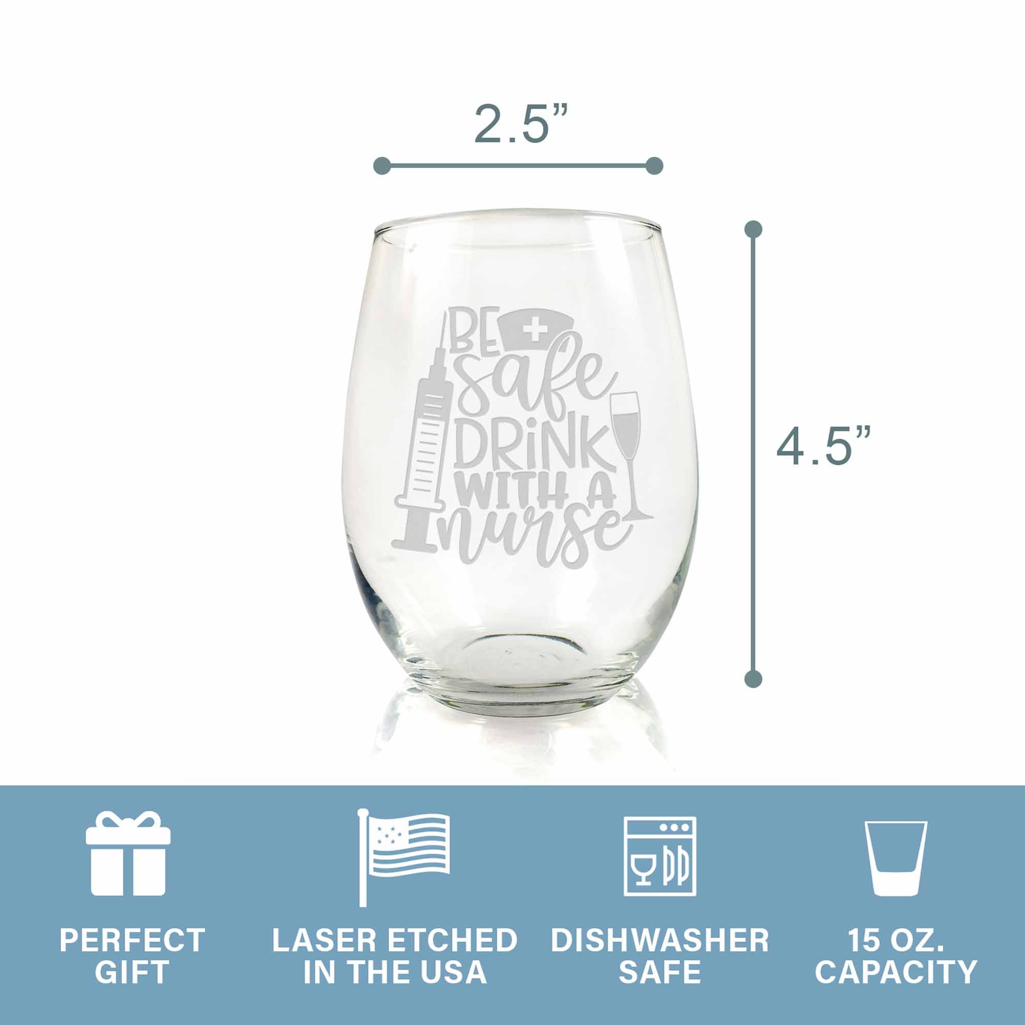 Nurse deals wine glass