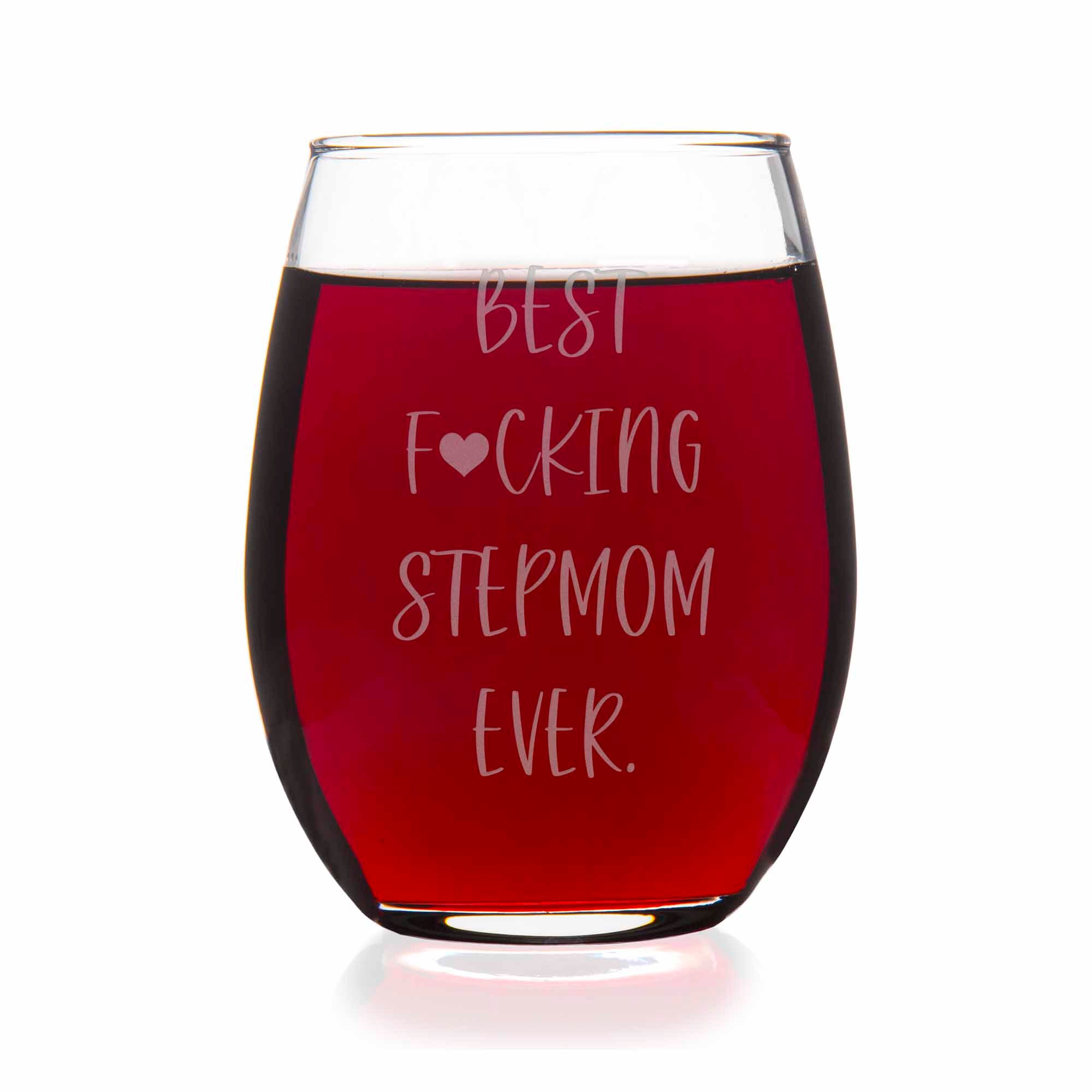 Best Fing Stepmom Ever Stemless Wine Glass - Stepmom Gift, Stepmom Glass,  Gift For Stepmom, Fun Stepmom Gift – LOL Glass