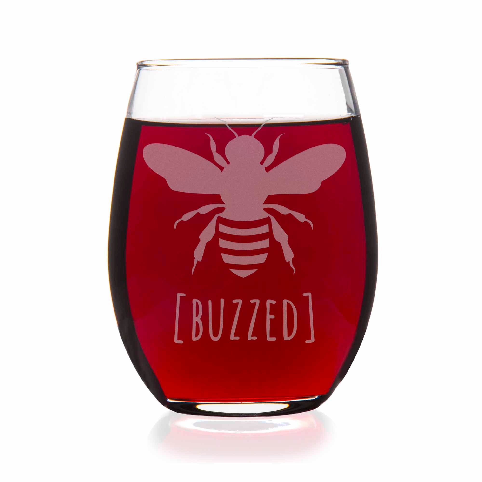 Bee Day - Funny Birthday Stemless Wine Glass for Women and Men - Bee G -  bevvee