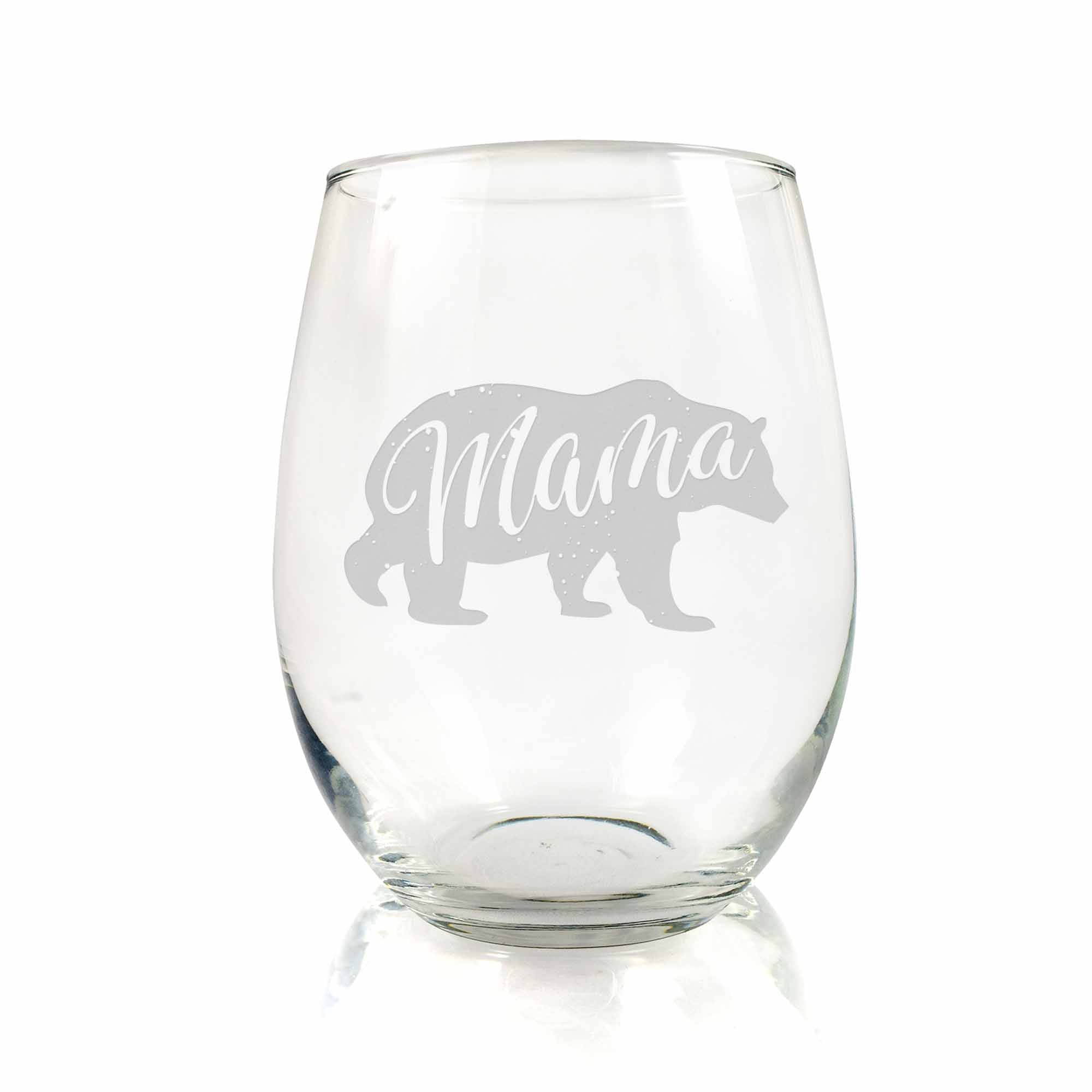 Mama bear hot sale wine glass