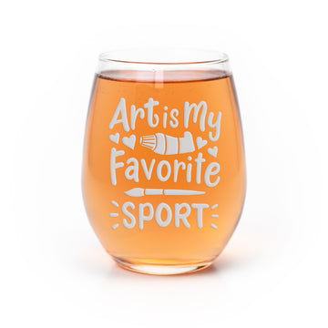 Art Favorite Sport Stemless Wine Glass