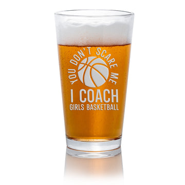 Basketball Coach Girls Pint Beer Glass