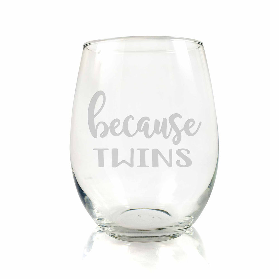 Because Twins Stemless Wine Glass