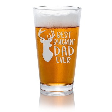 Best Buckin Dad Ever Pint Beer Glass