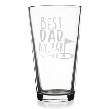 Best Dad By Par Pint Glass