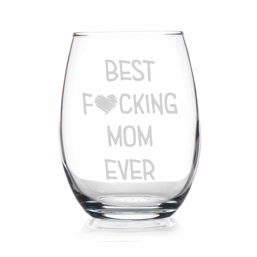 Stemless Wine Glass Gift Set for Mom