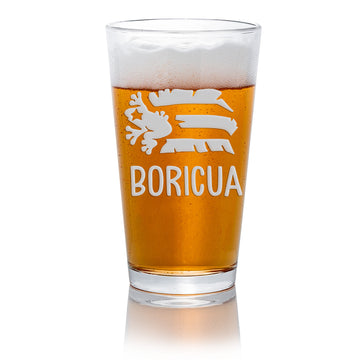 Boricua Puerto Rico Pint Beer Glass