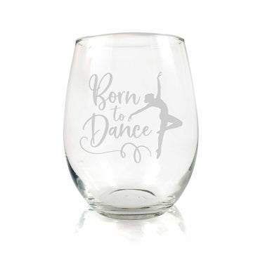 Born To Dance Stemless Wine Glass