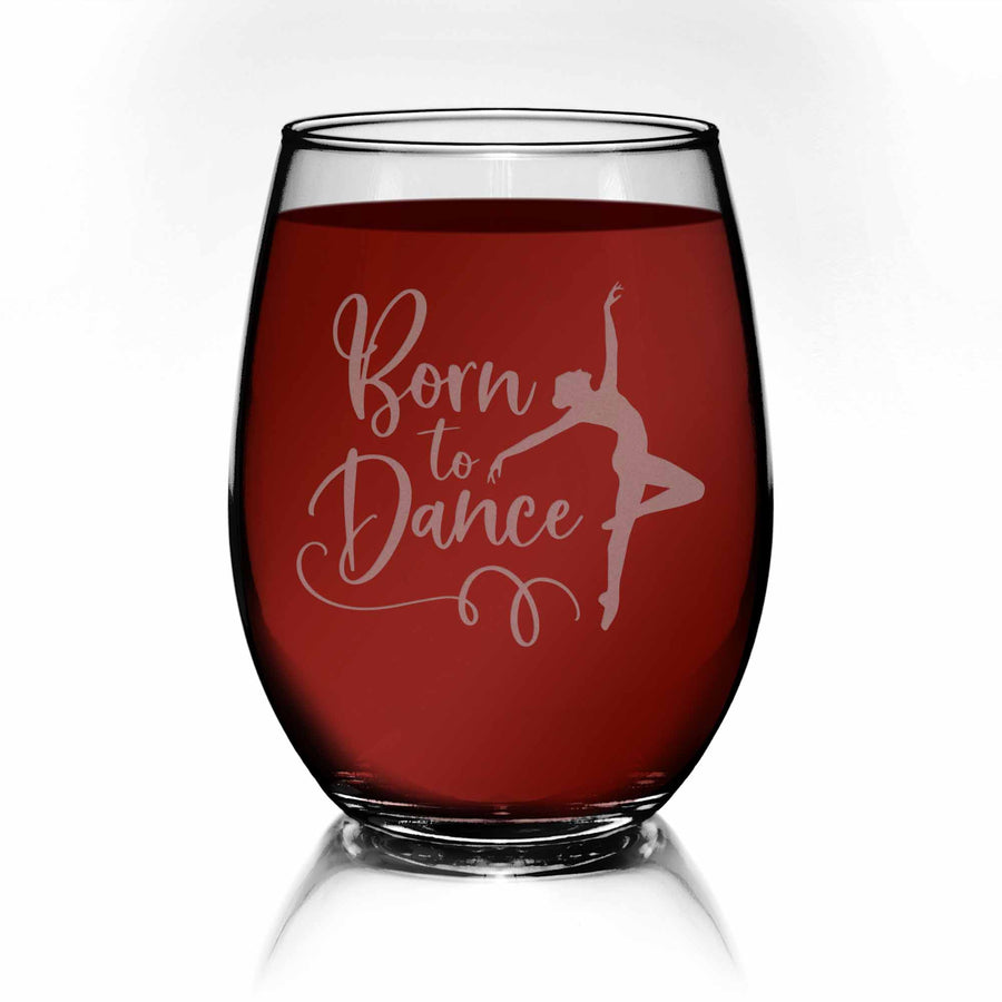 Born To Dance Stemless Wine Glass