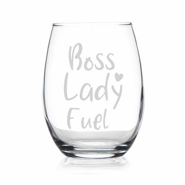 Boss Lady Fuel Stemless Wine Glass