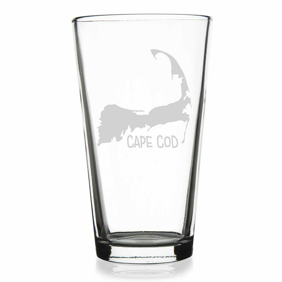 Cape Code Map Pint Glass