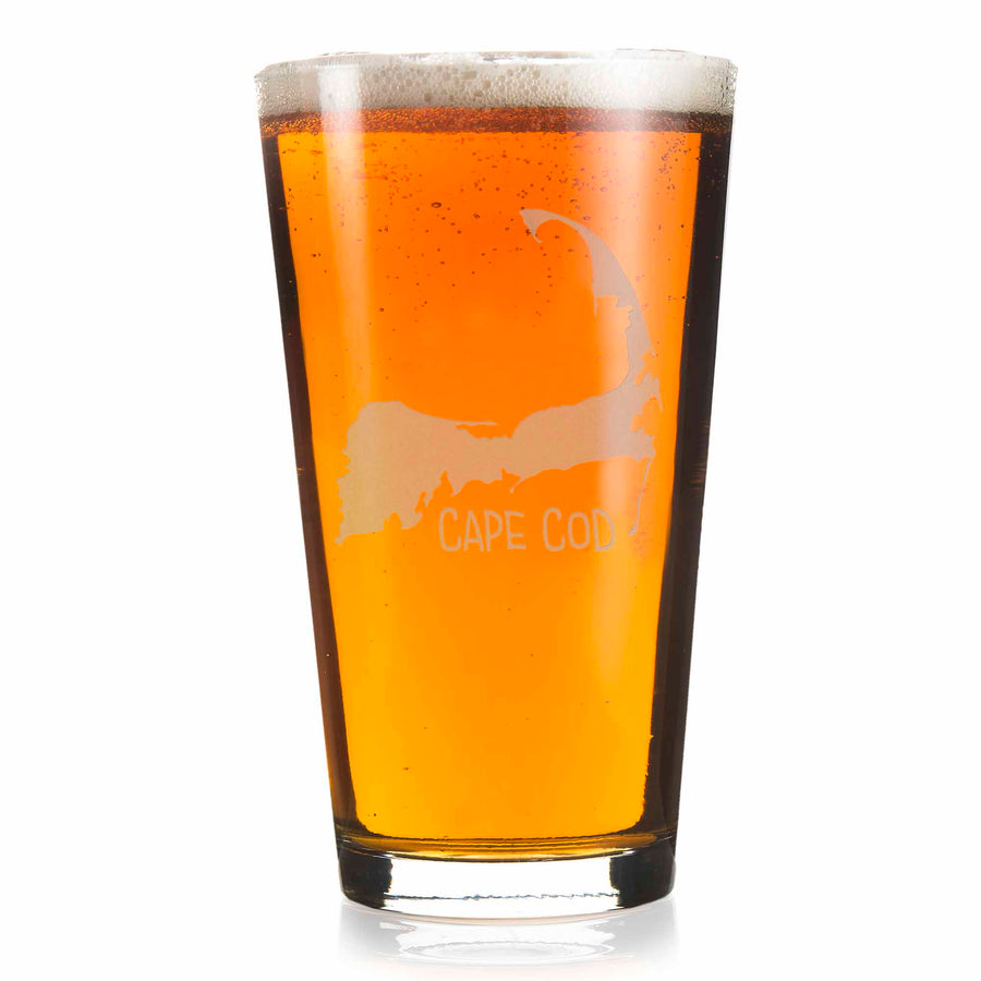 Cape Code Map Pint Glass