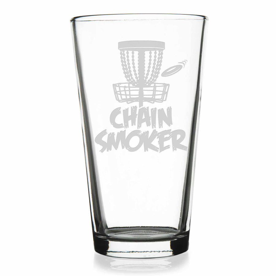 Chain Smoker Disc Golfer Pint Glass