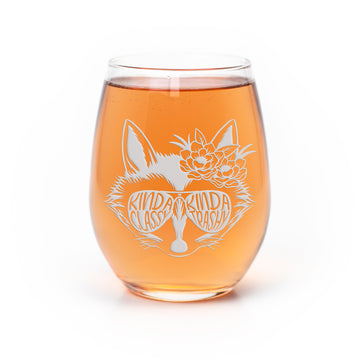 Classy Raccoon Stemless Wine Glass