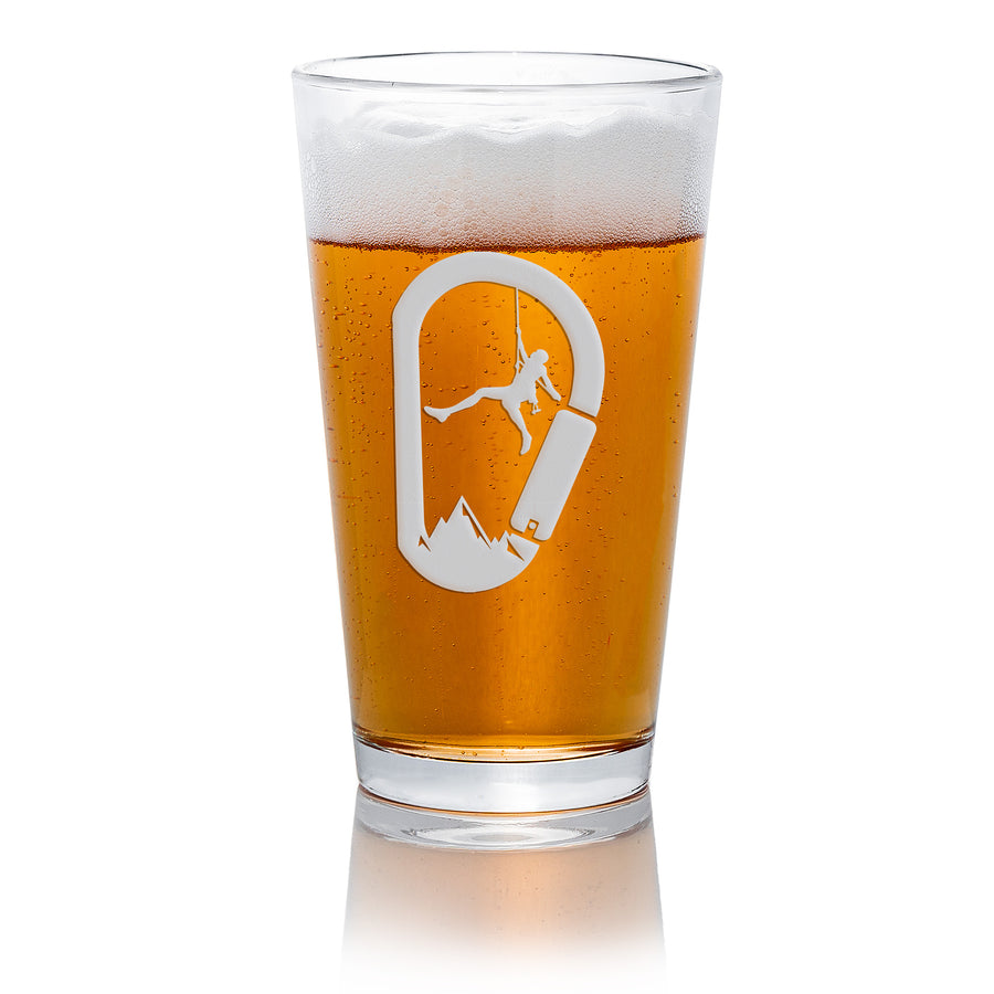 Climber Carabiner Pint Beer Glass