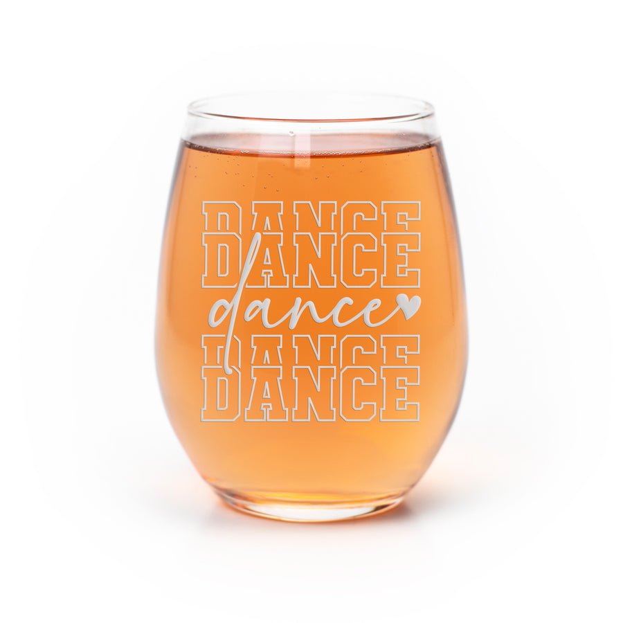 Dance Dance Stemless Wine Glass