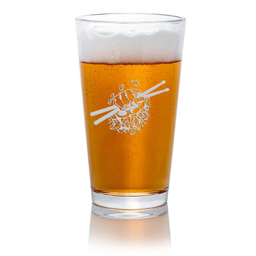 Drummer Punch Pint Beer Glass