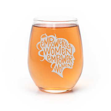 Empowered Women Stemless Wine Glass