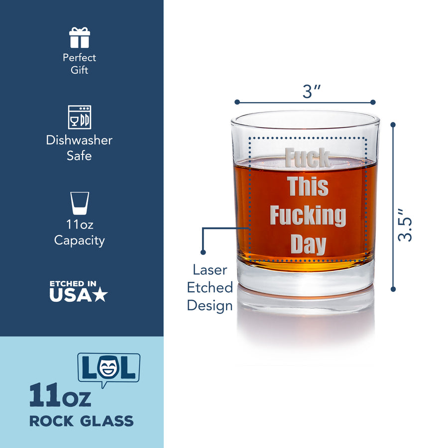 F This Day Round Rocks Glass