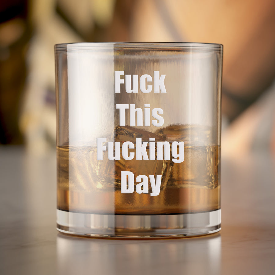 F This Day Round Rocks Glass