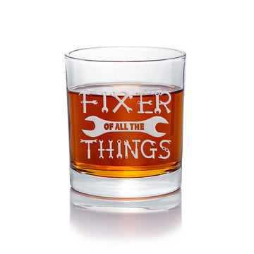 Fixer All The Things Round Rocks Glass