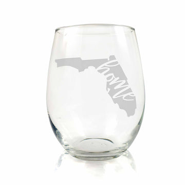 Florida State Stemless Wine Glass