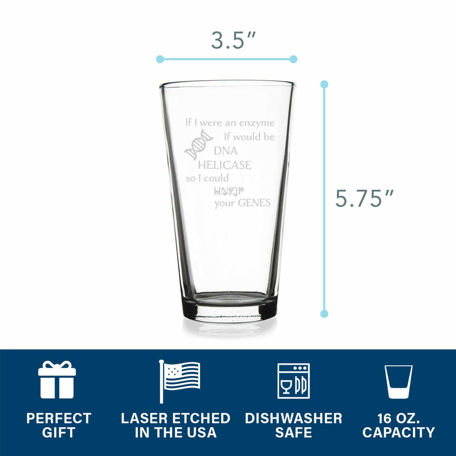 Genetics DNA Biology Teacher Pint Glass