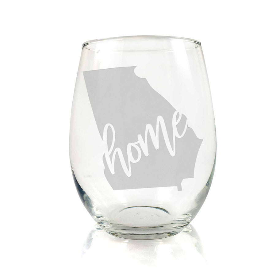 Georgia State Stemless Wine Glass