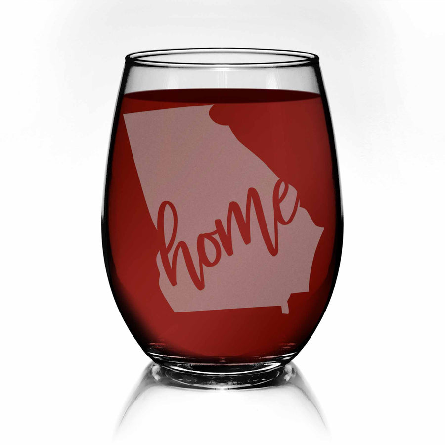 Georgia State Stemless Wine Glass