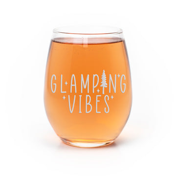 Glamping Vibes Stemless Wine Glass