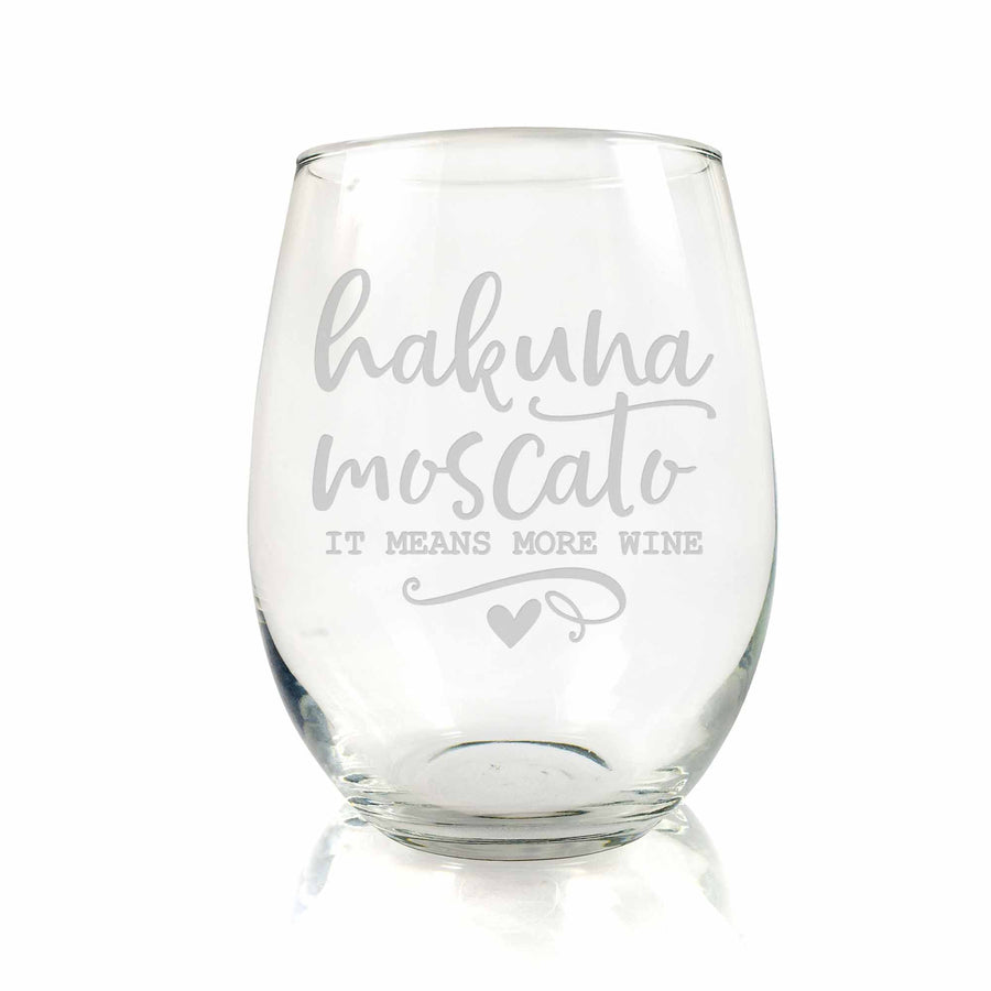 Hakuna Moscato Stemless Wine Glass