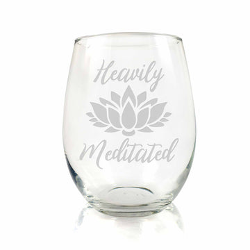 Heavily Meditated Stemless Wine Glass