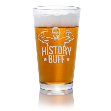 History Buff Lincoln Pint Beer Glass