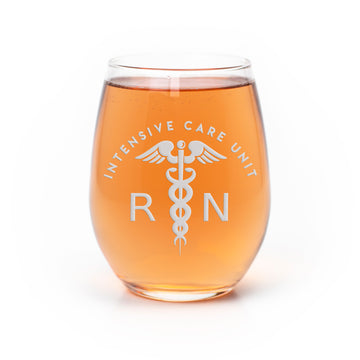 Icu Rn Sign Stemless Wine Glass