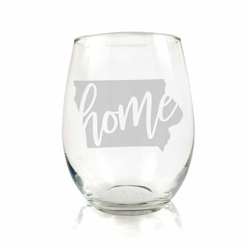 Iowa State Stemless Wine Glass