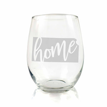 Kansas State Stemless Wine Glass