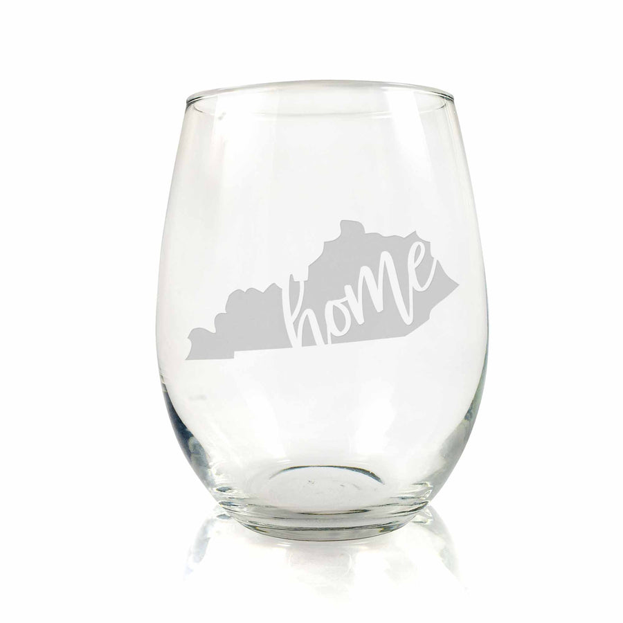 Kentucky State Stemless Wine Glass