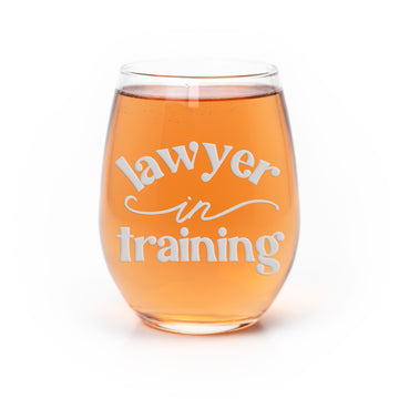 Lawyer In Training Stemless Wine Glass