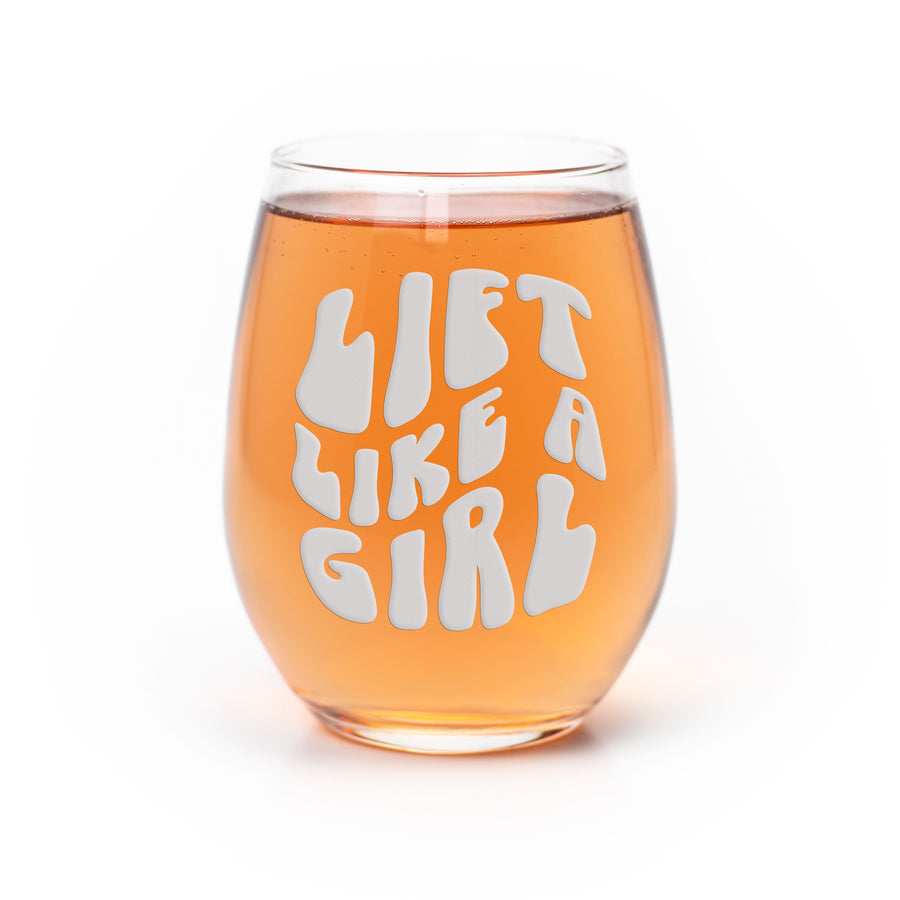 Life Like A Girl Stemless Wine Glass