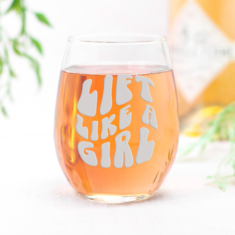 Life Like A Girl Stemless Wine Glass