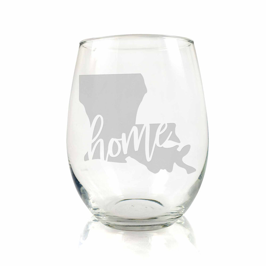 Louisiana State Stemless Wine Glass