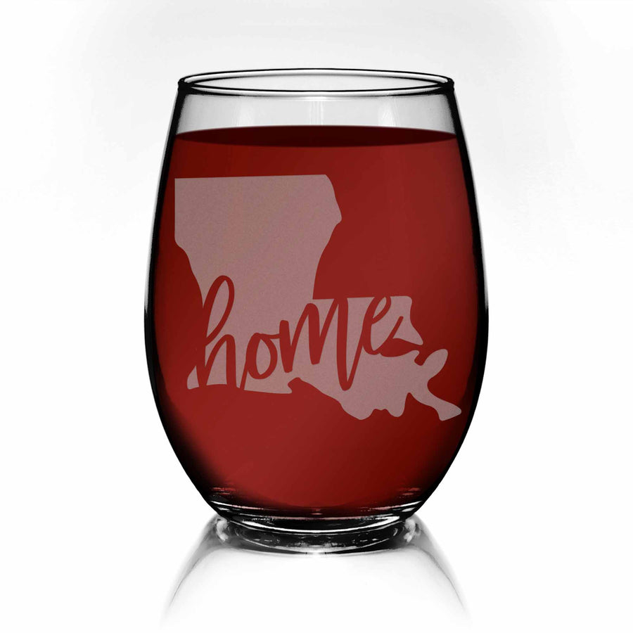 Louisiana State Stemless Wine Glass