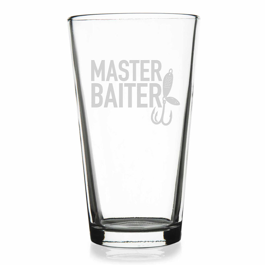 Master Baiter Fishing Pint Glass