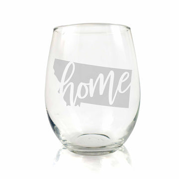 Montana State Stemless Wine Glass