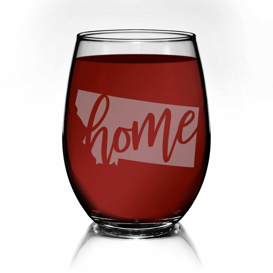 Montana State Stemless Wine Glass