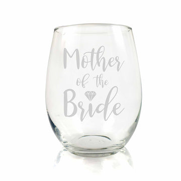 Mother Of The Bride Stemless Wine Glass