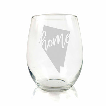 Nevada State Stemless Wine Glass