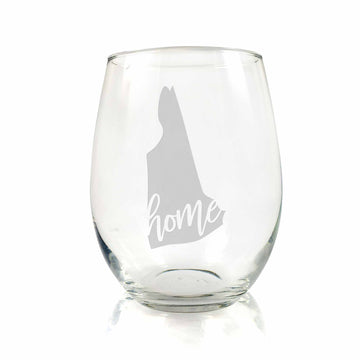 New Hampshire State Stemless Wine Glass