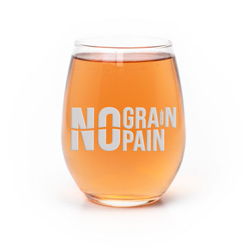 No Grain No Pain Stemless Wine Glass